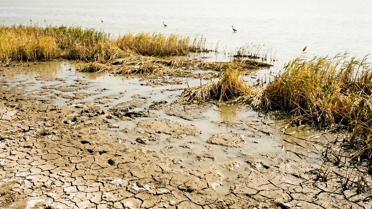 Каспий отступает: дельта Волги теряет воду, рыбу и птиц